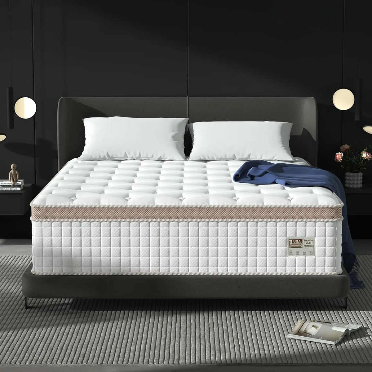 BedStory Luxury Hybrid Gel Memory Foam Mattress Pocket Springs Usa