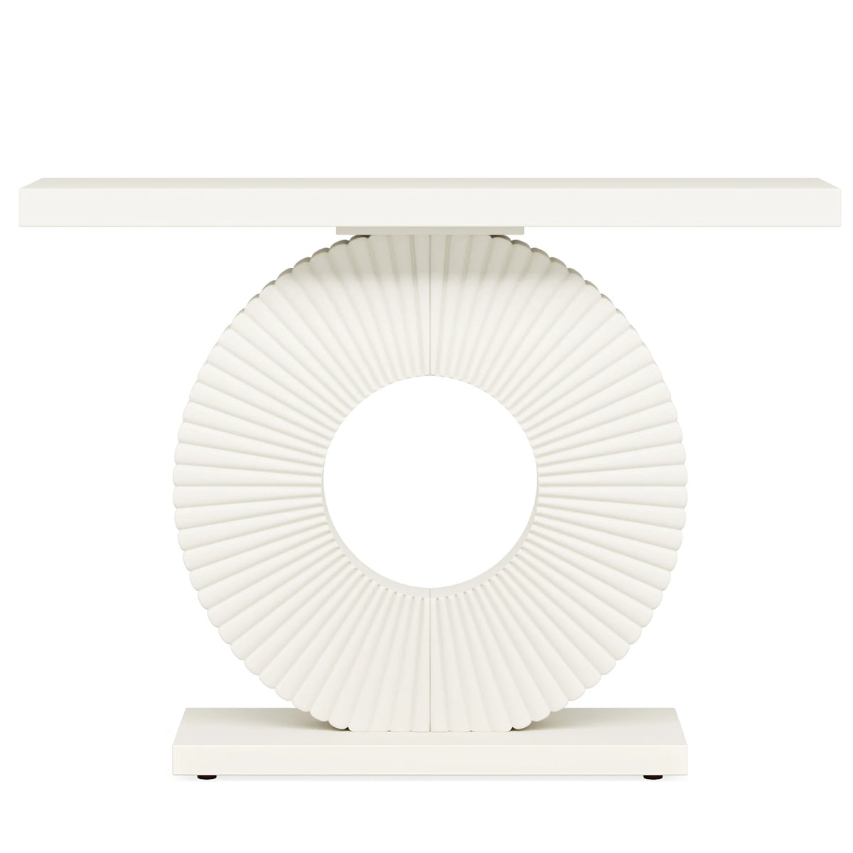 Tribesigns Modern Console Table With Geometric Wooden Base Frame