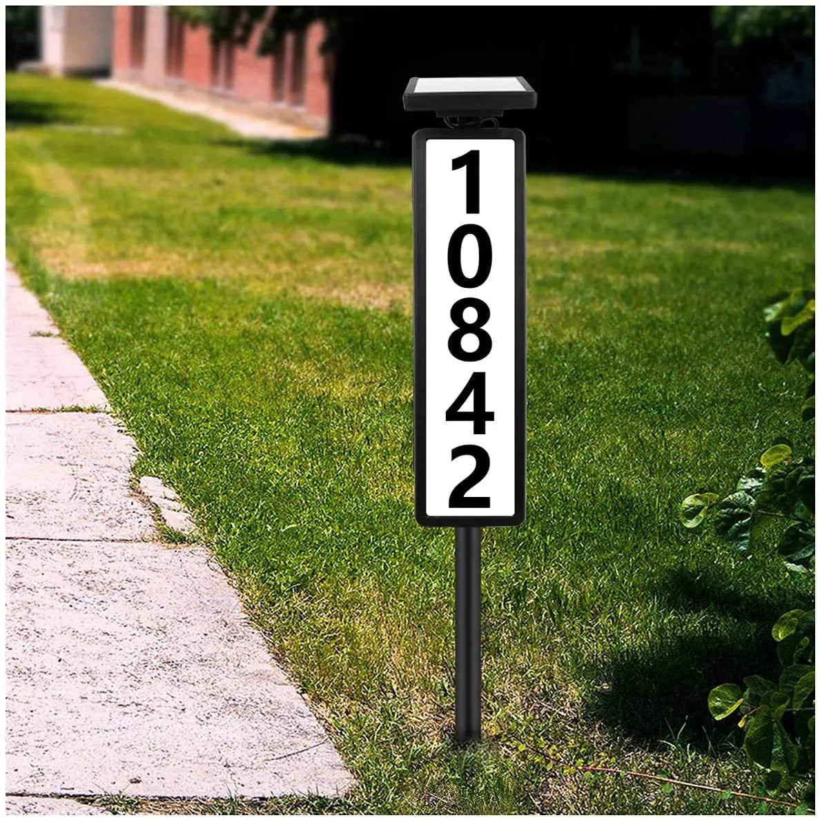 Solar Powered Ground Insert Lawn Door Sign Light
