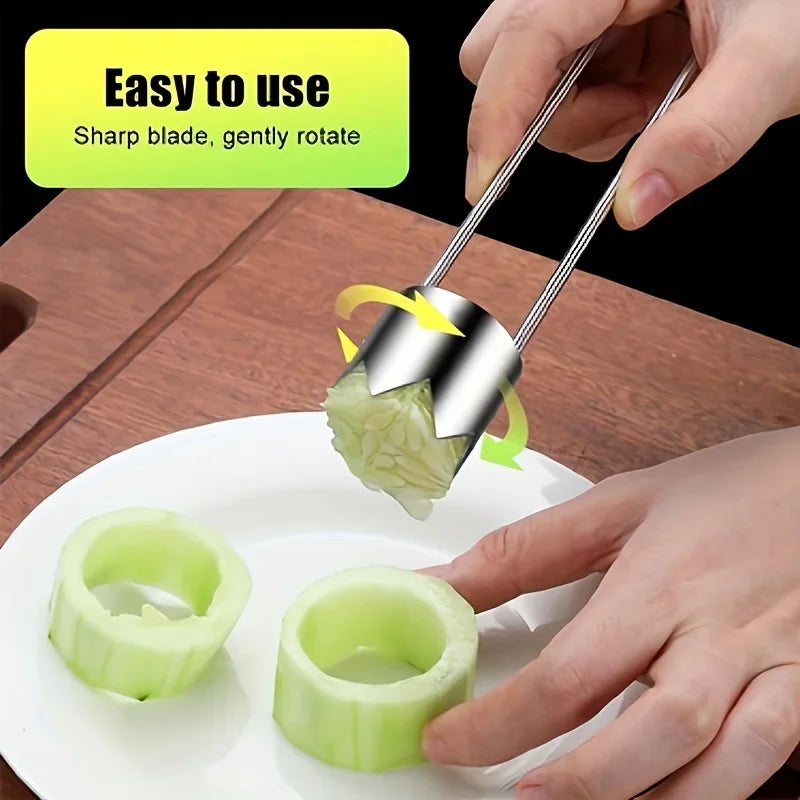 Stainless Steel Portable Fruit Vegetable Core Remover Kitchen Tool