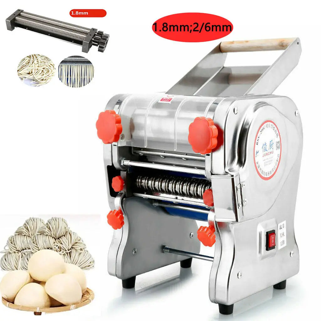 Commercial Stainless Steel Electric Pasta Noodle Machine Dual Knife 550W