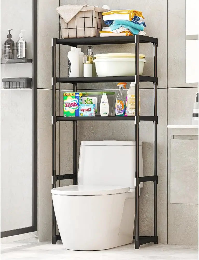 HiMiss Freestanding Over The Toilet Bathroom Shelf Rack