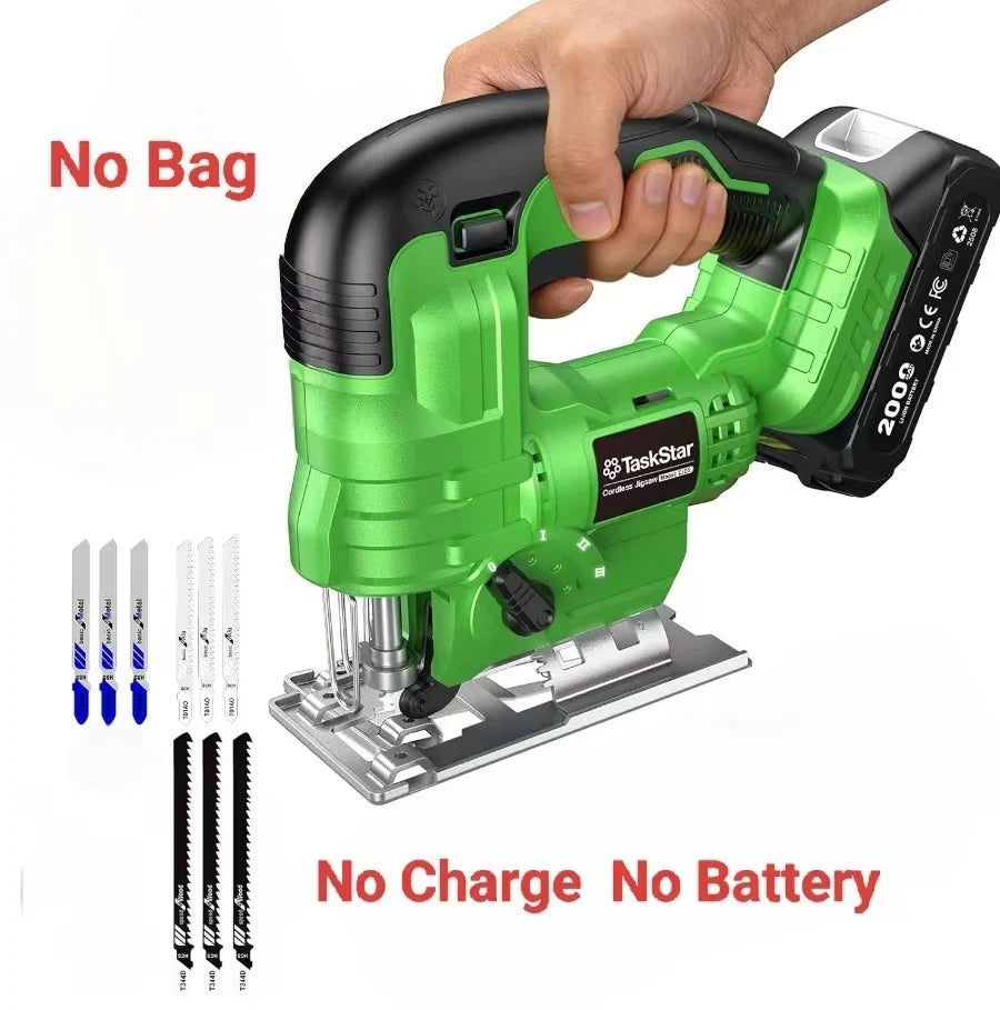 Taskstar Cordless Brushless Jigsaw Tool With 2 Batteries Makita Compatible