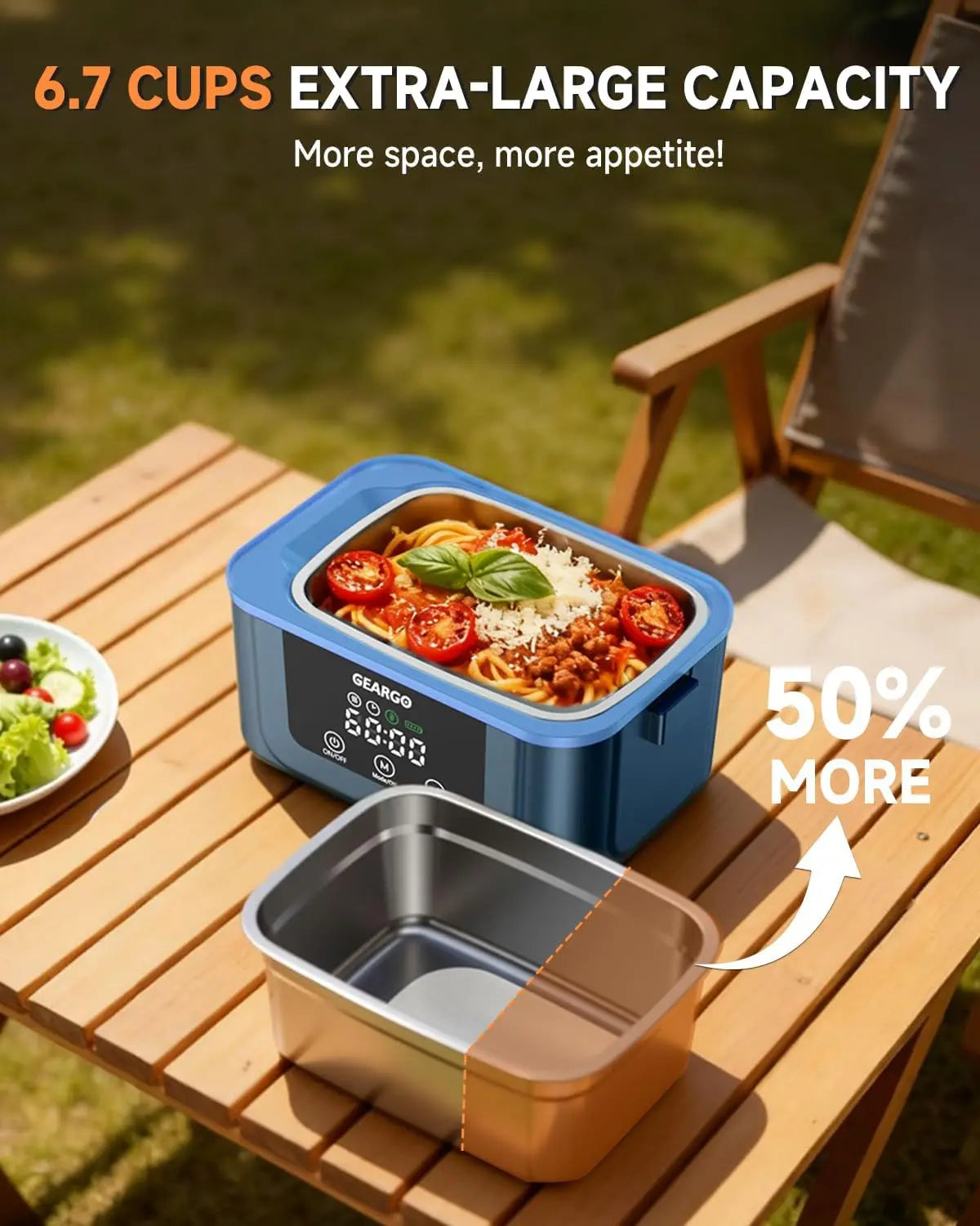 Cordless Rechargeable Self Heating Lunch Box With Reliable Performance