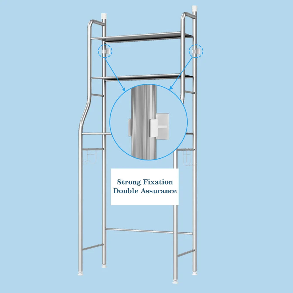 Studyset Stainless Steel Over Toilet Storage Shelf With Paper Holder