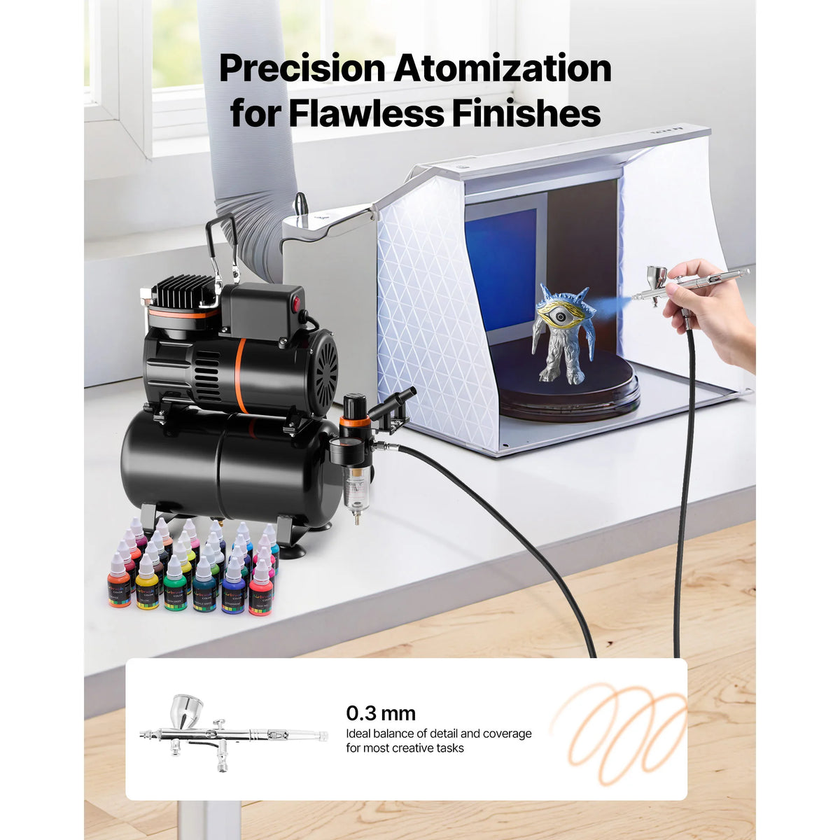 Succebuy Dual Action Airbrush Kit With Compressor And Tank