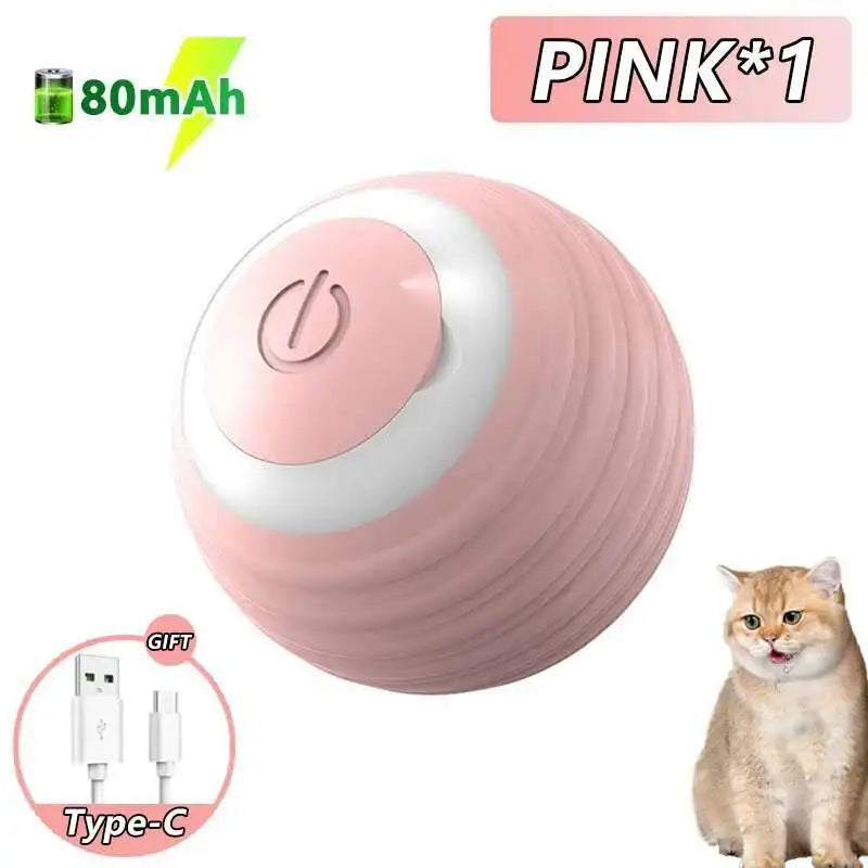 Interactive Electronic Dog Toy Ball With Automatic Rolling Lights