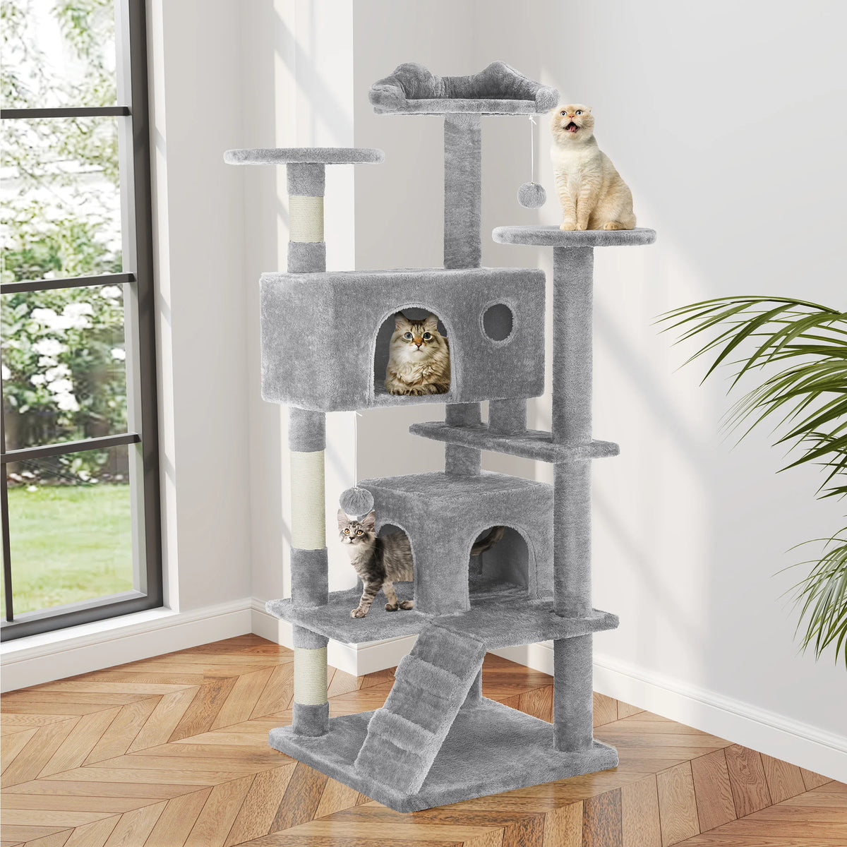 MCQ Indoor Cat Tree Tower Multi Level With Scratching Posts