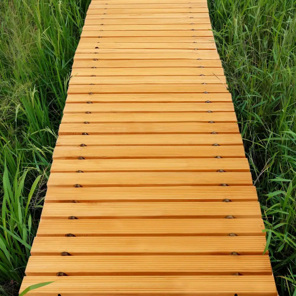 Wooden Garden Pathway Roll Outdoor Walkway Mat For Backyard Patios