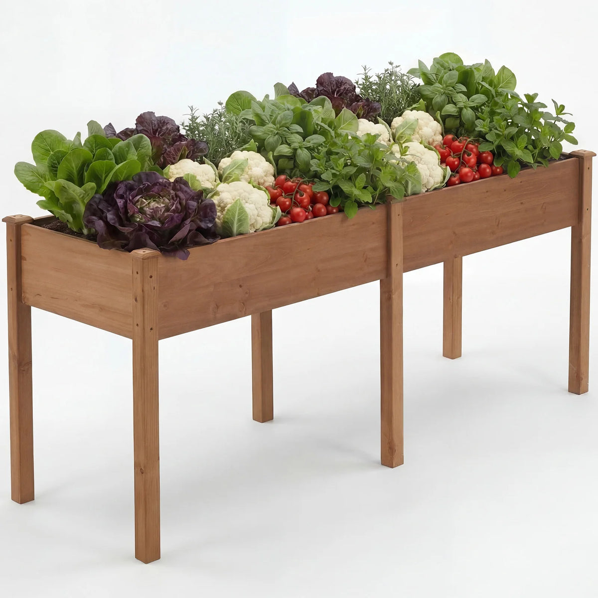 JHK Elevated Wooden Planter Box For Outdoor Gardening