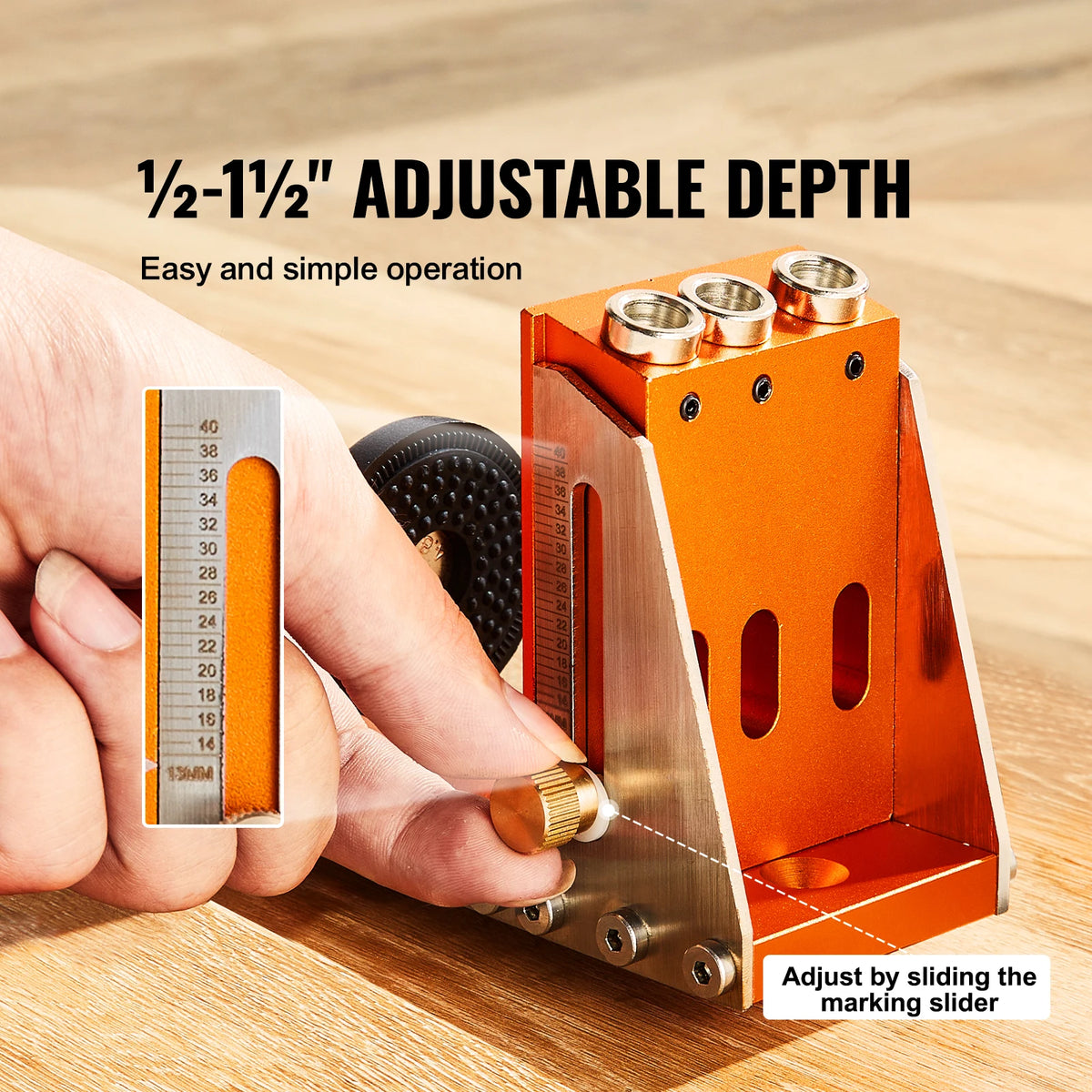 SucceBuy Adjustable Pocket Hole Jig Kit With Accessories