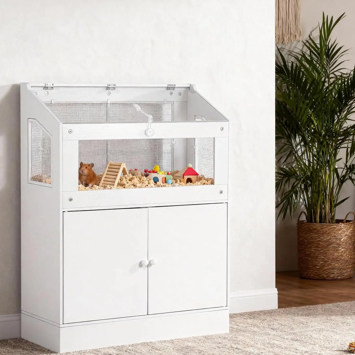 HiMISS Storage Cabinet Cage For Hamster Guinea Pig Rat Hedgehog
