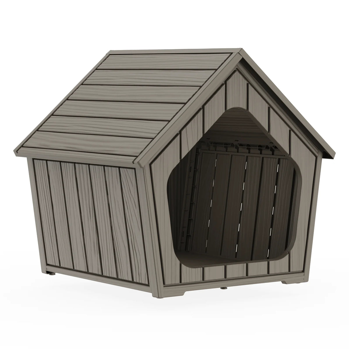 Waterproof Gable Roof Plastic Pet House Ventilated Outdoor Dog Shelter