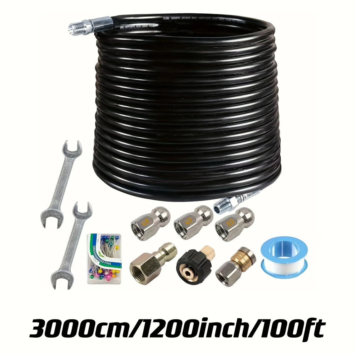 Durable Sewer Jetter Kit For Pressure Washer Drain Cleaning Hose