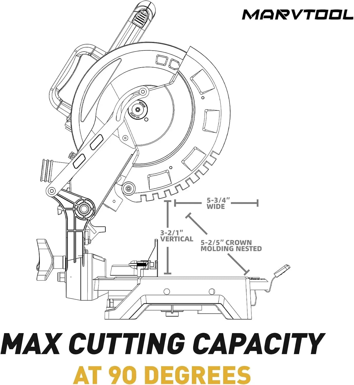 Single Bevel Compound Miter Saw Featuring 15 Amp Motor