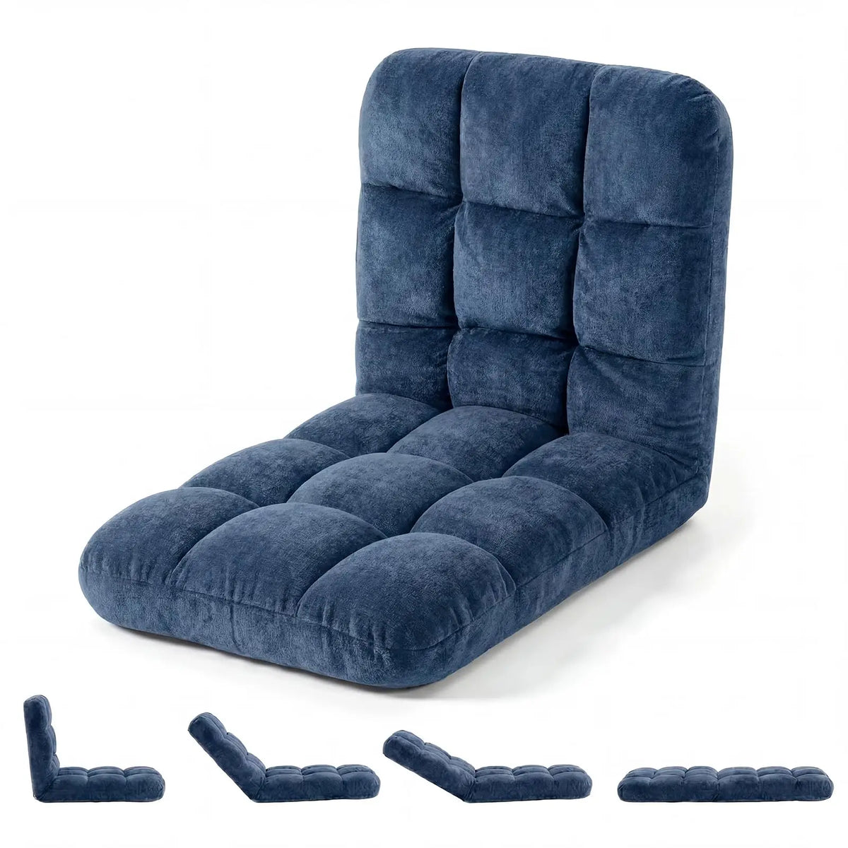 HiMISS Adjustable Floor Chair With Back Support And Foldable Design