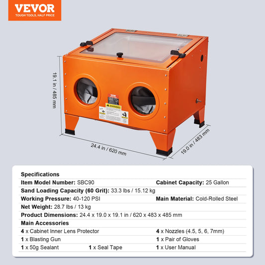 Succebuy Portable Sandblasting Cabinet With Blasting Gun For Rust Removal