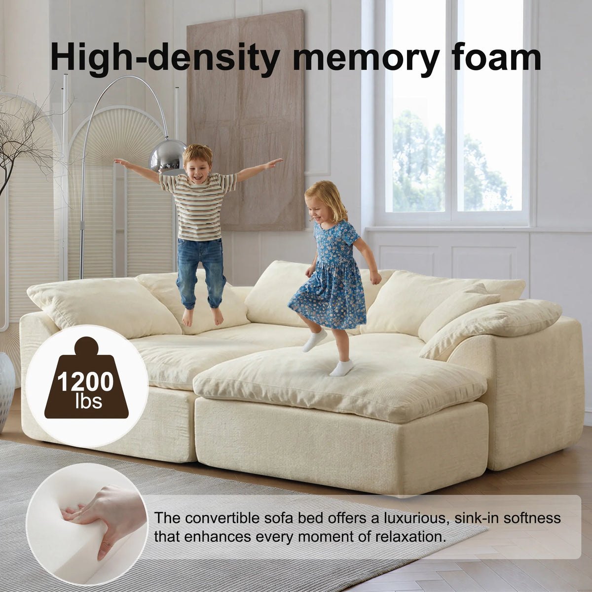 Yeflixvrau Modern Modular Sectional Sofa With Comfortable Cushions