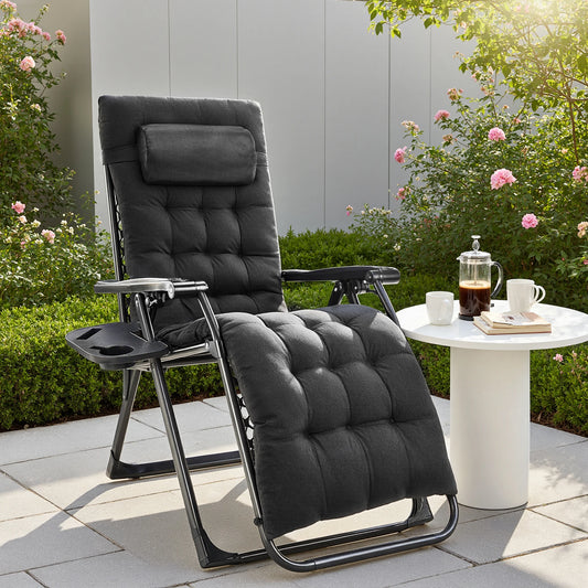 JHK Zero Gravity Recliner Portable Folding Patio Lounge Chair