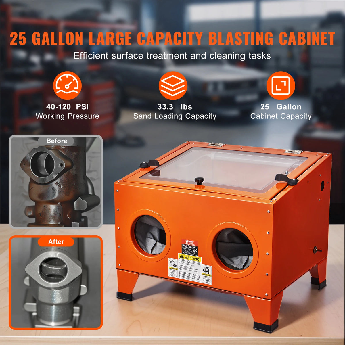 Succebuy Portable Sandblasting Cabinet With Blasting Gun For Rust Removal