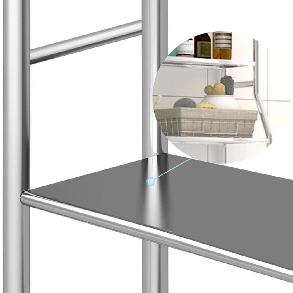 Studyset Stainless Steel Over Toilet Storage Shelf With Paper Holder