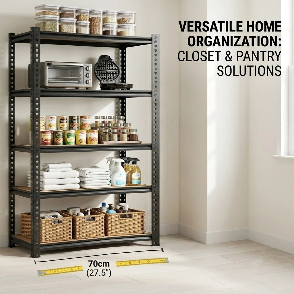 5 Tier Metal Shelving Unit Heavy Duty Pantry Storage Rack