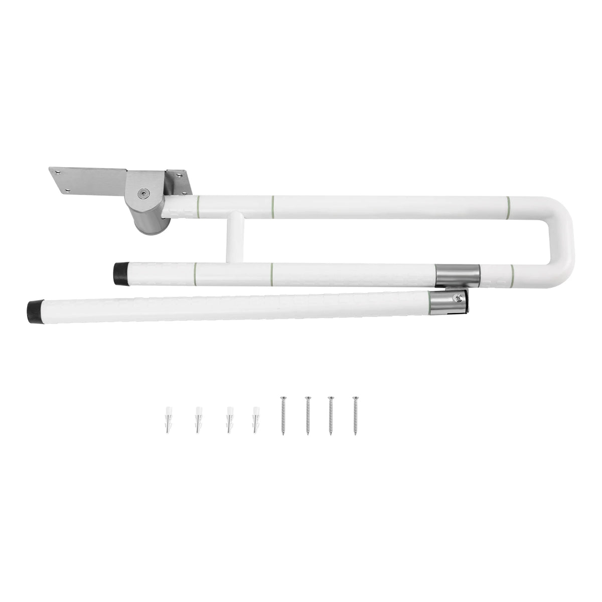 Foldable Drop Down Toilet Grab Bar Handicap Support Assist Rail Metal