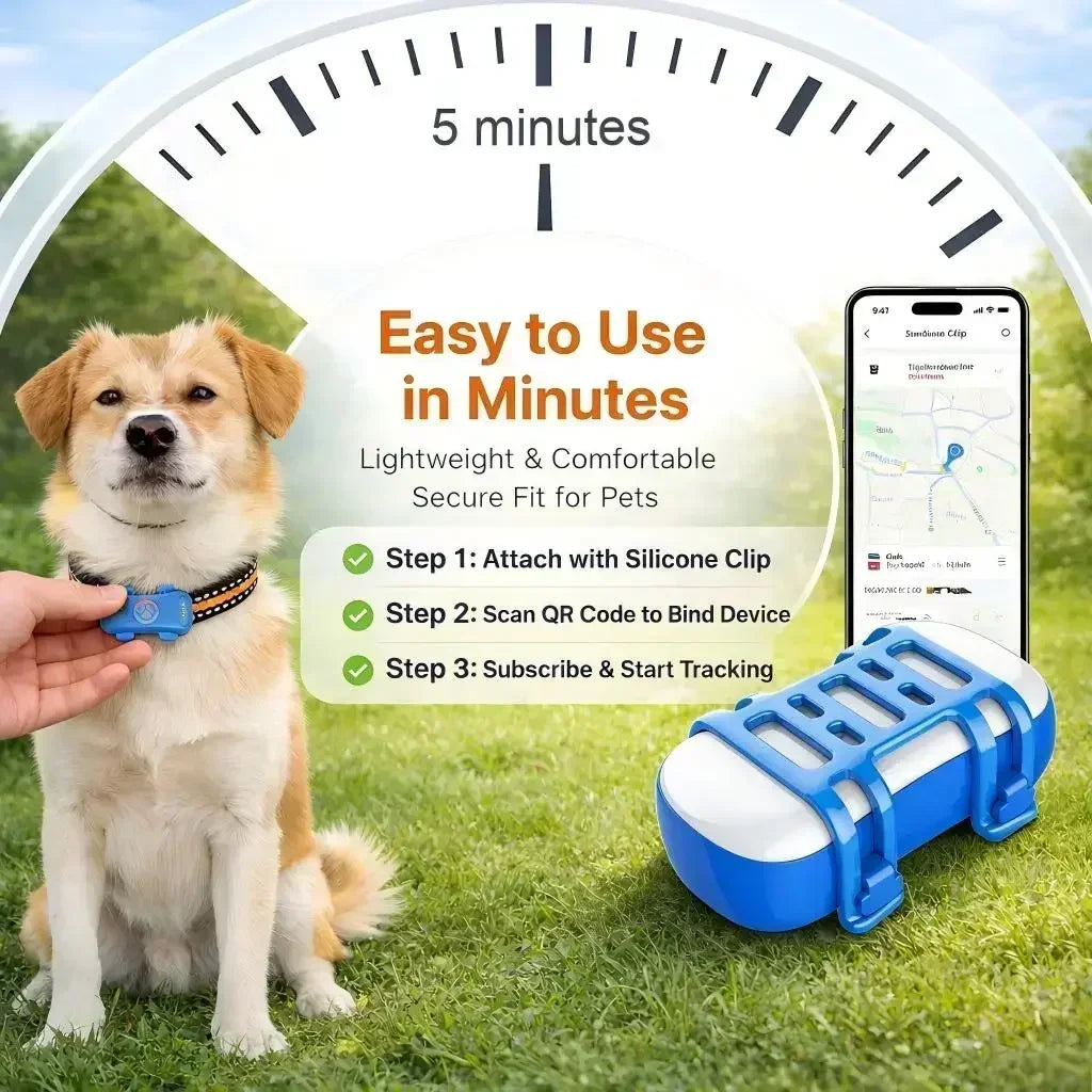 WANWAYTECH 4G GPS Pet Tracker Real Time Waterproof Dogs Cats