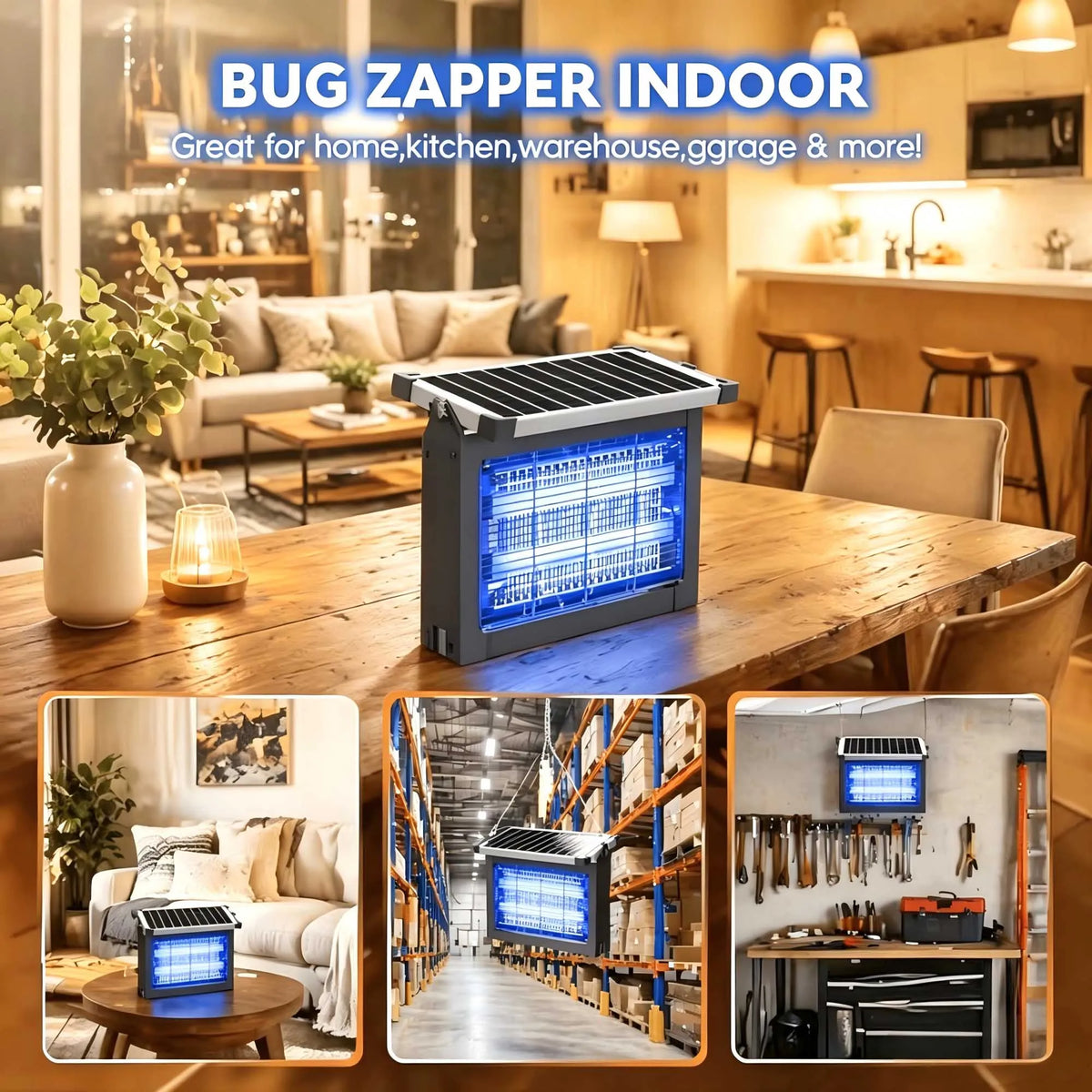 Waterproof 4500V Outdoor Solar Electric Bug Zapper For Garden