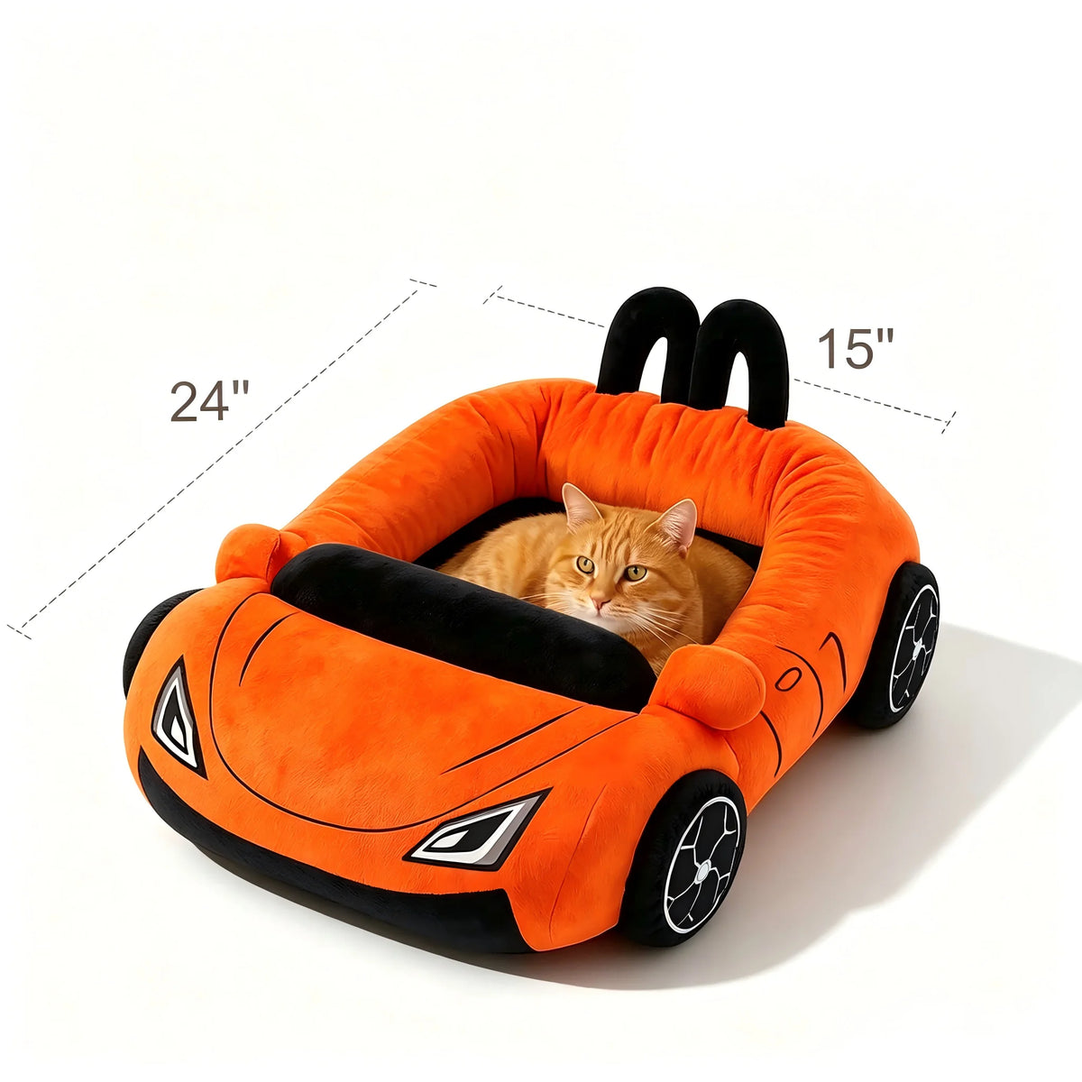 CWV Soft Supercar Style Coral Fleece Cat Bed With Pillow