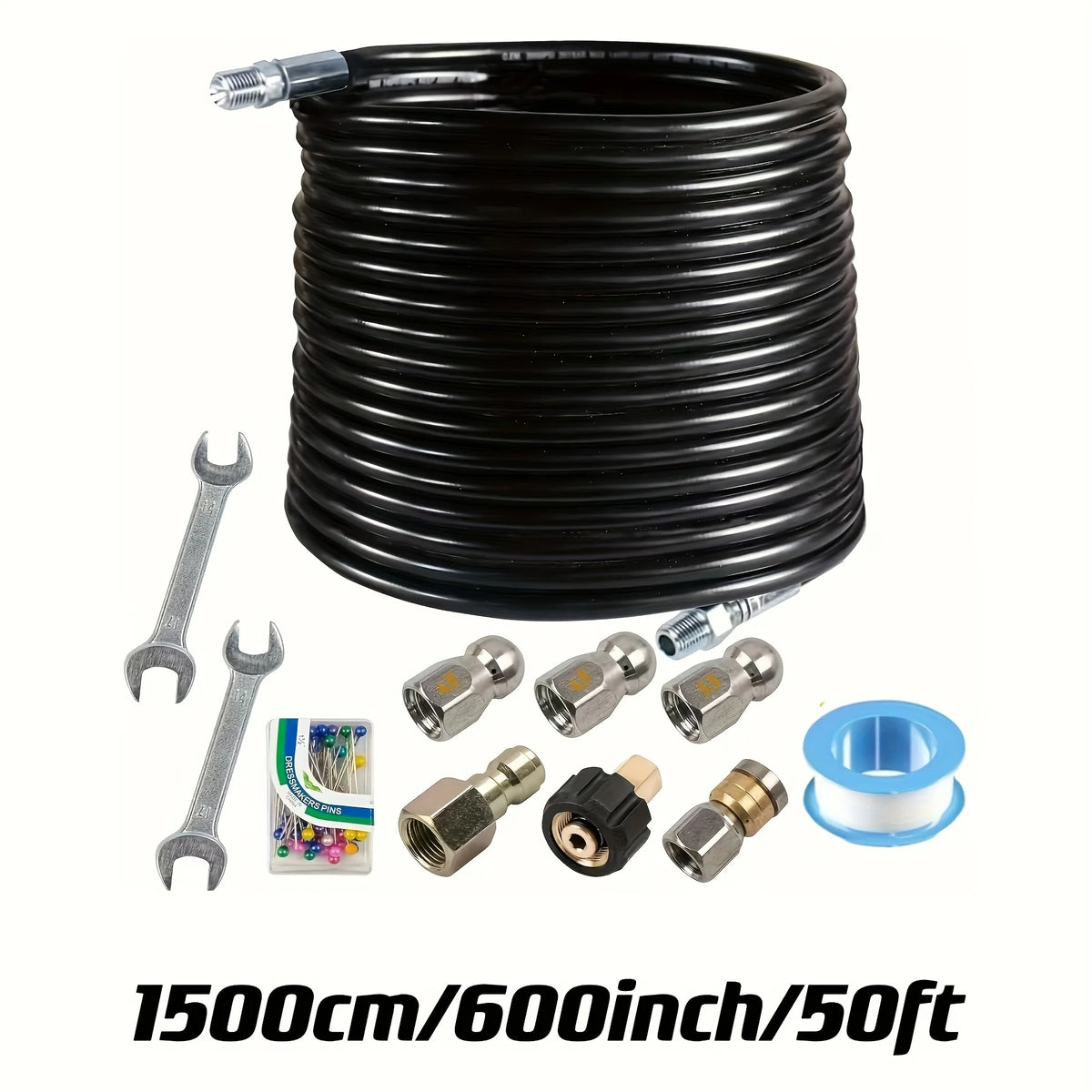 Durable Sewer Jetter Kit For Pressure Washer Drain Cleaning Hose