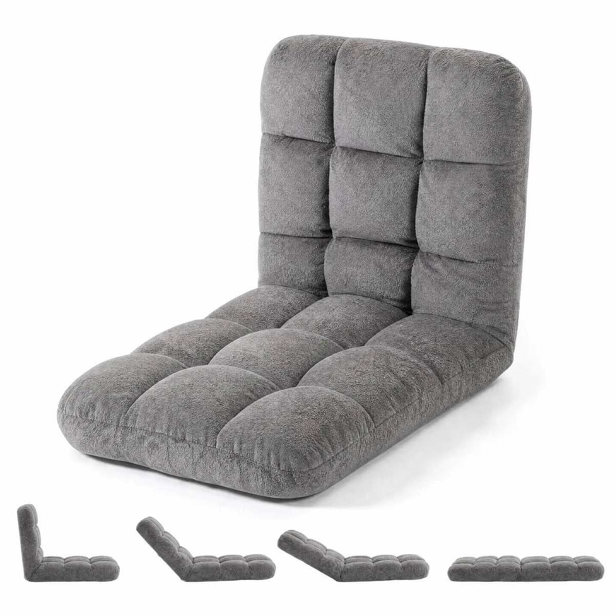 HiMISS Adjustable Floor Chair With Back Support And Foldable Design