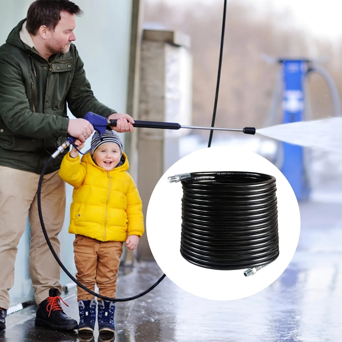 Durable Sewer Jetter Kit For Pressure Washer Drain Cleaning Hose