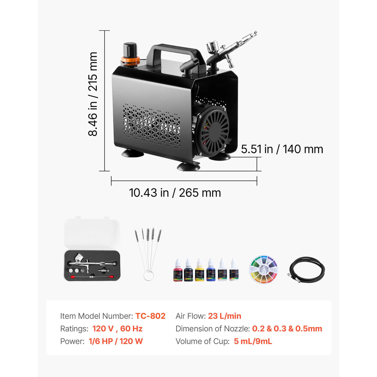 Succebuy Dual Action Airbrush Kit With Compressor And Tank