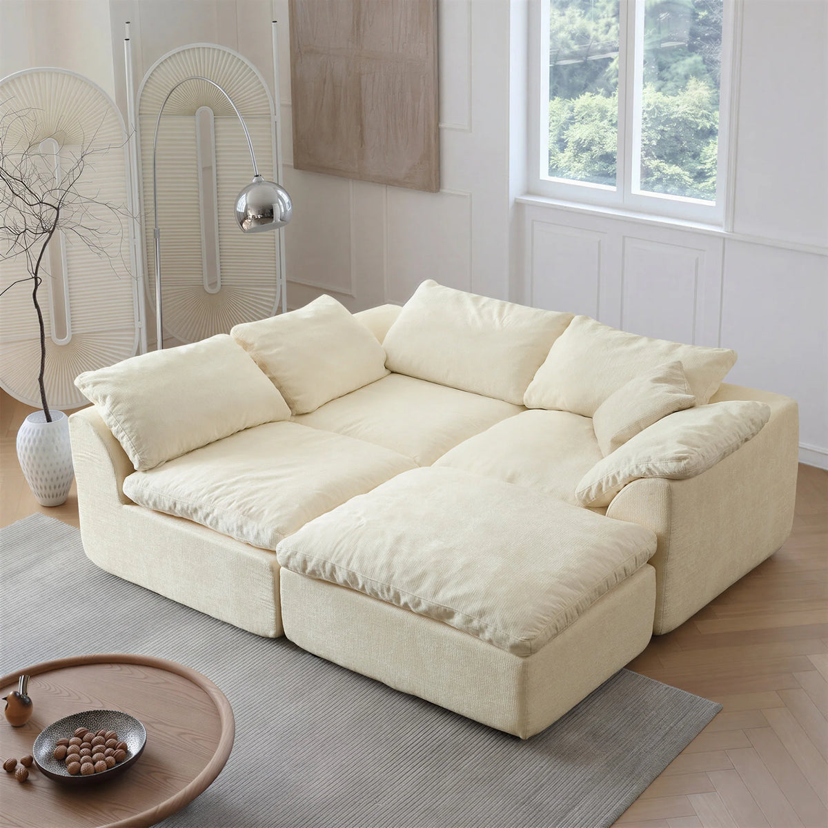 Yeflixvrau Modern Modular Sectional Sofa With Comfortable Cushions