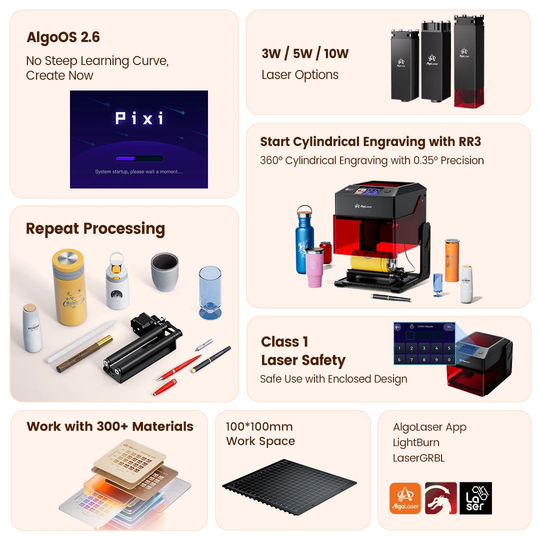 AlgoLaser 5W Compact Laser Engraver And Cutter For Diy Projects
