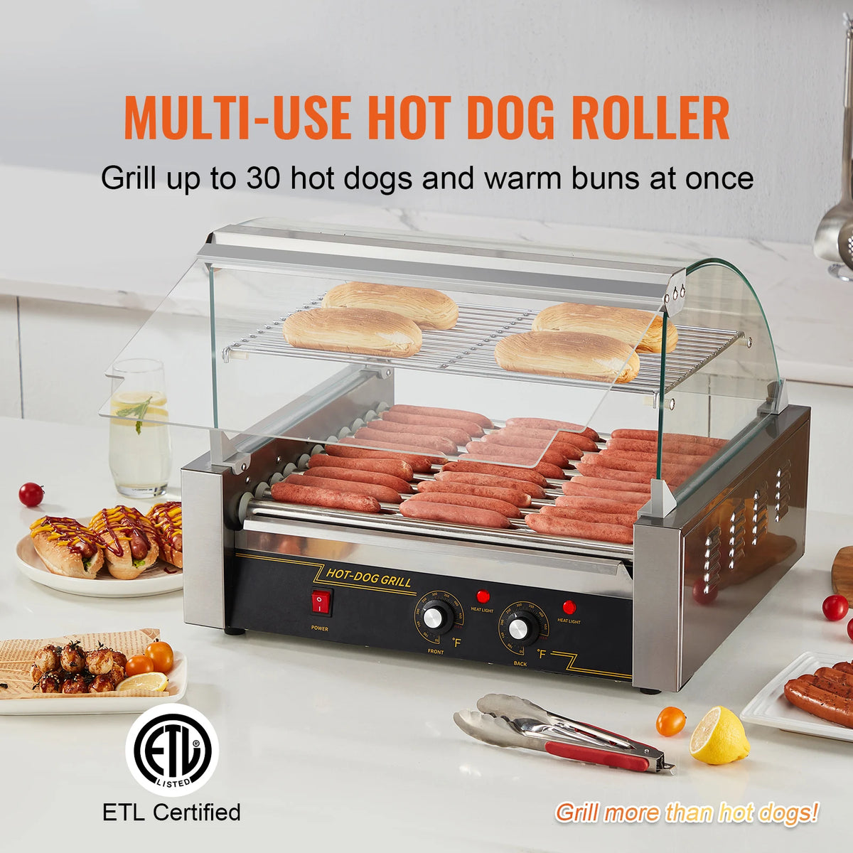 SucceBuy Commercial Hot Dog Roller Electric Sausage Maker Grill Machine