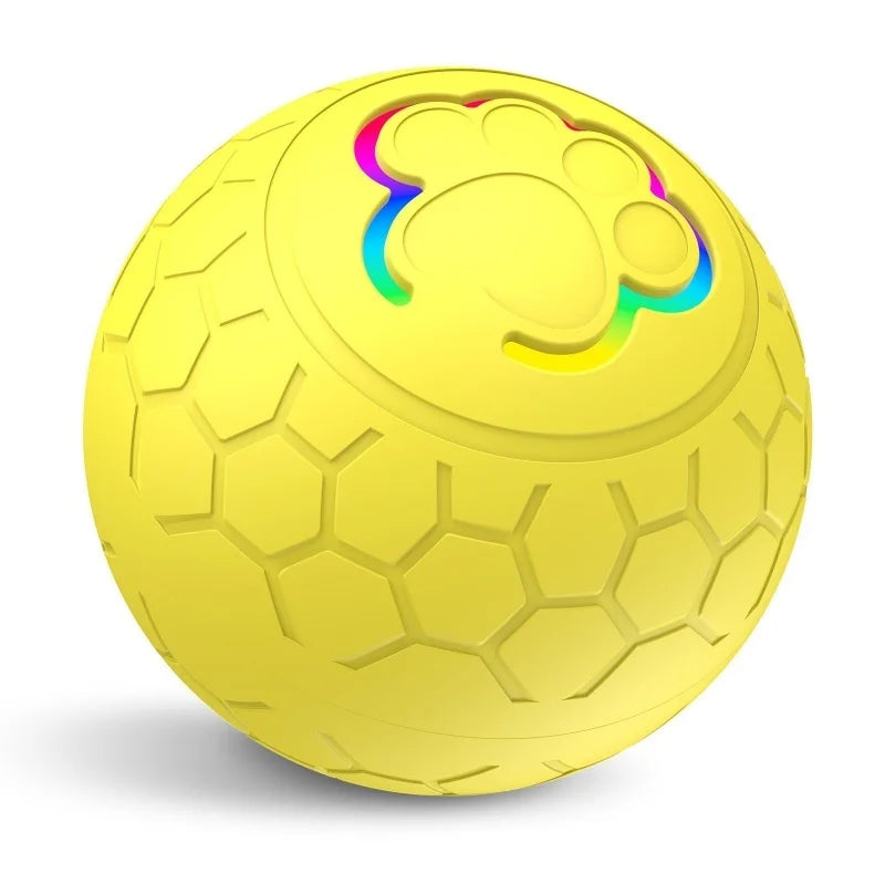 Interactive Electronic Dog Toy Ball With Automatic Rolling Lights