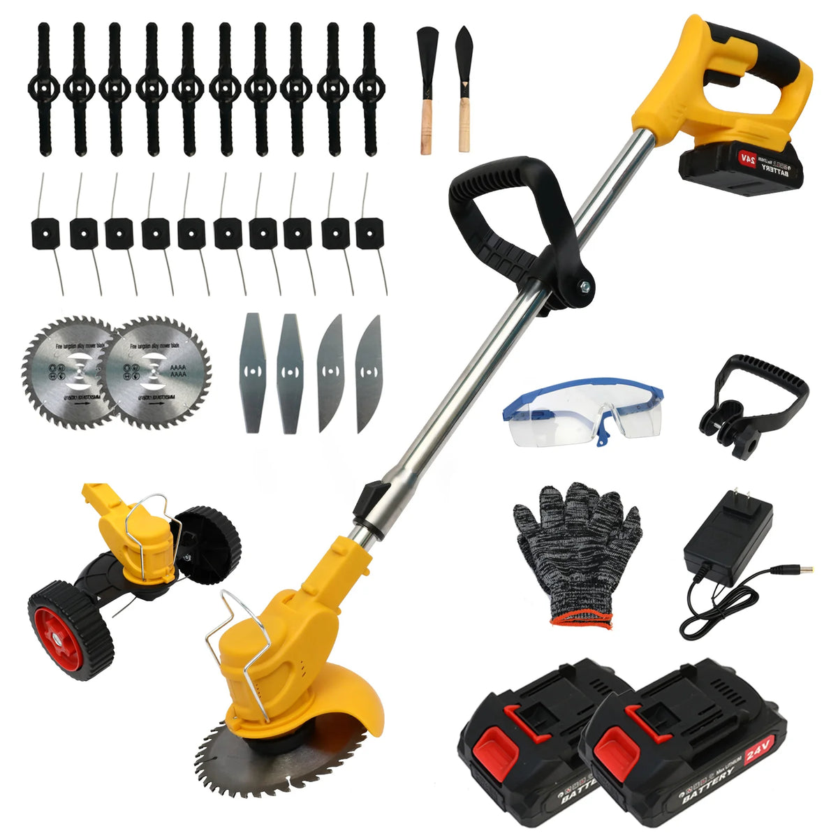 Cordless 21V Three In One Grass Trimmer With Rechargeable Battery