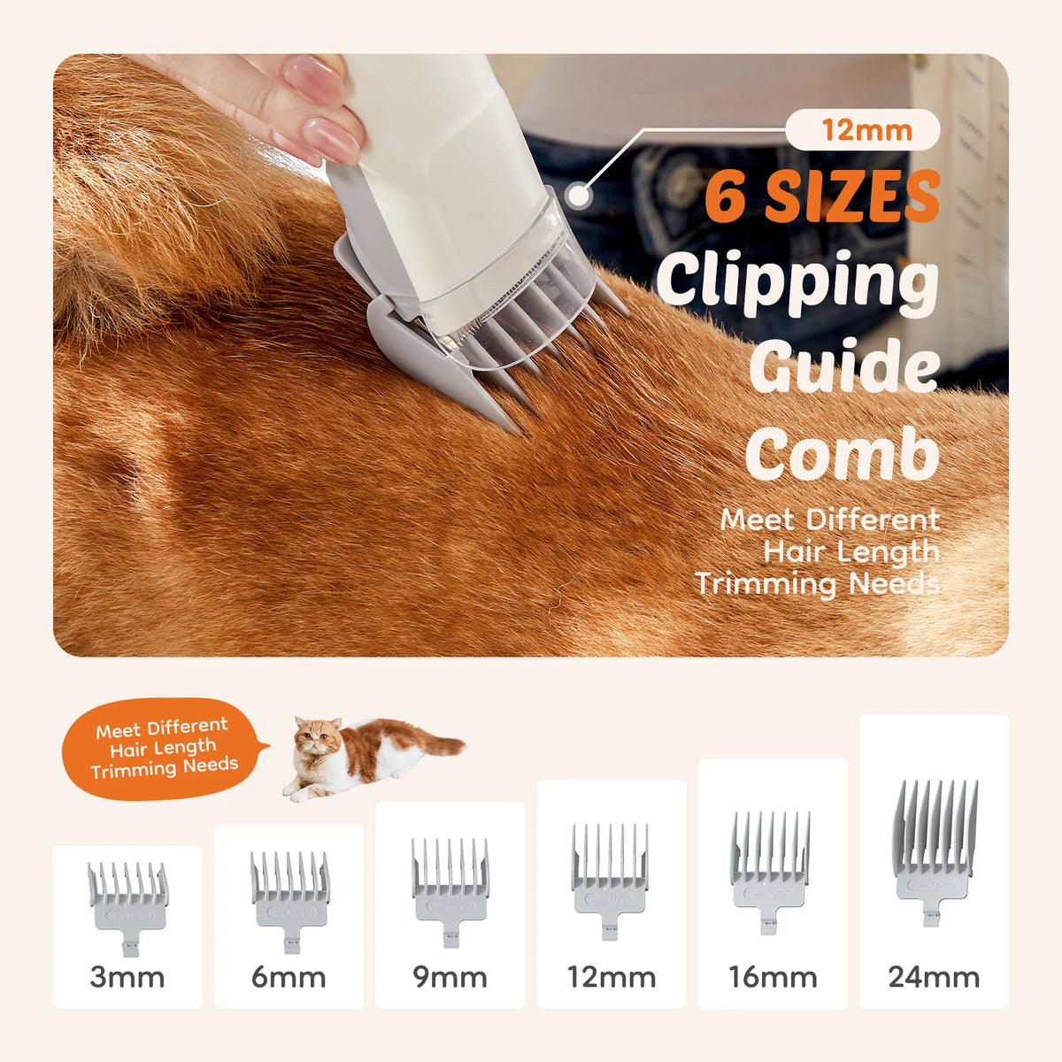 Pet Grooming Vacuum Kit With Cordless Low-Noise Clippers And Tools