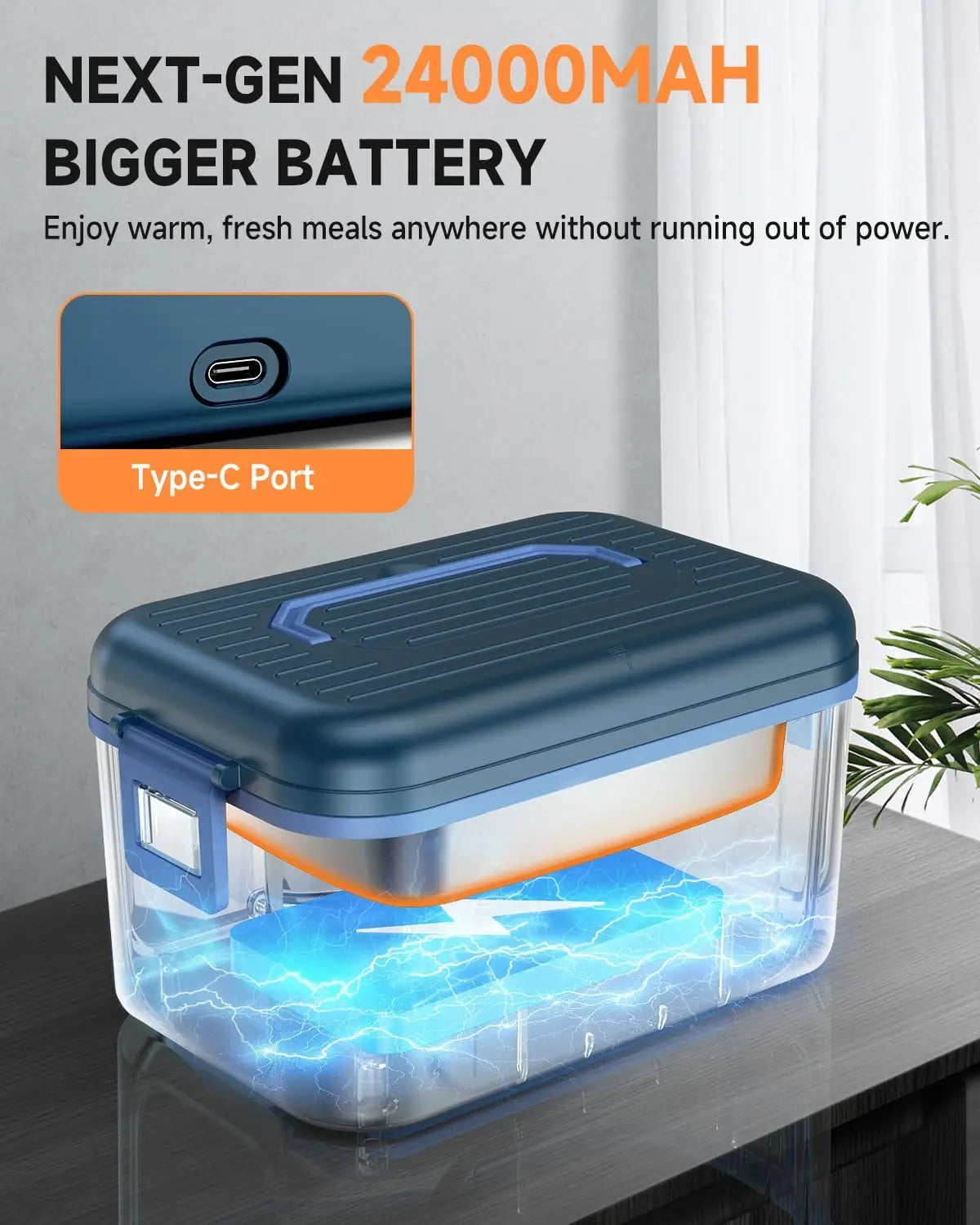 Cordless Rechargeable Self Heating Lunch Box With Reliable Performance
