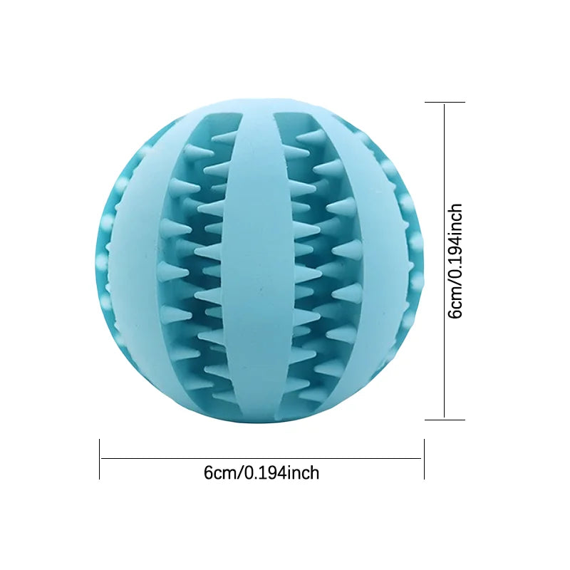 Interactive Rubber Dog Chew Ball Teething Puzzle Training Toy
