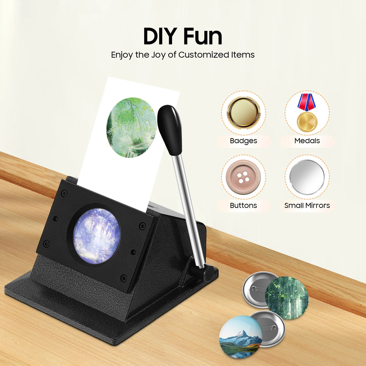 58mm Punch Die Cutter Manual Round Badge Maker DIY
