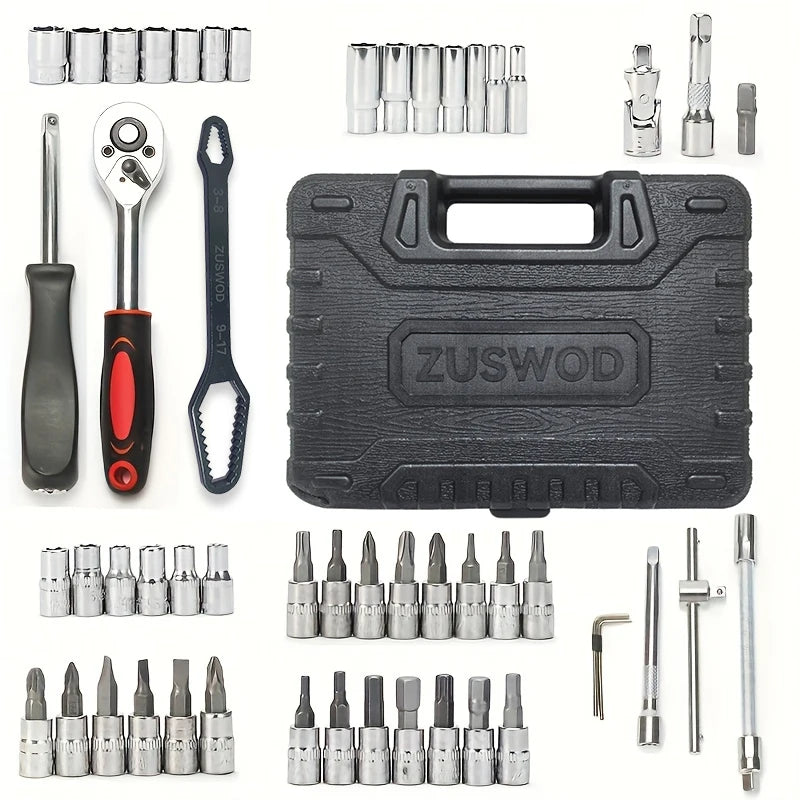 Household Ratchet Wrench Socket Tool Set for Car Repairs