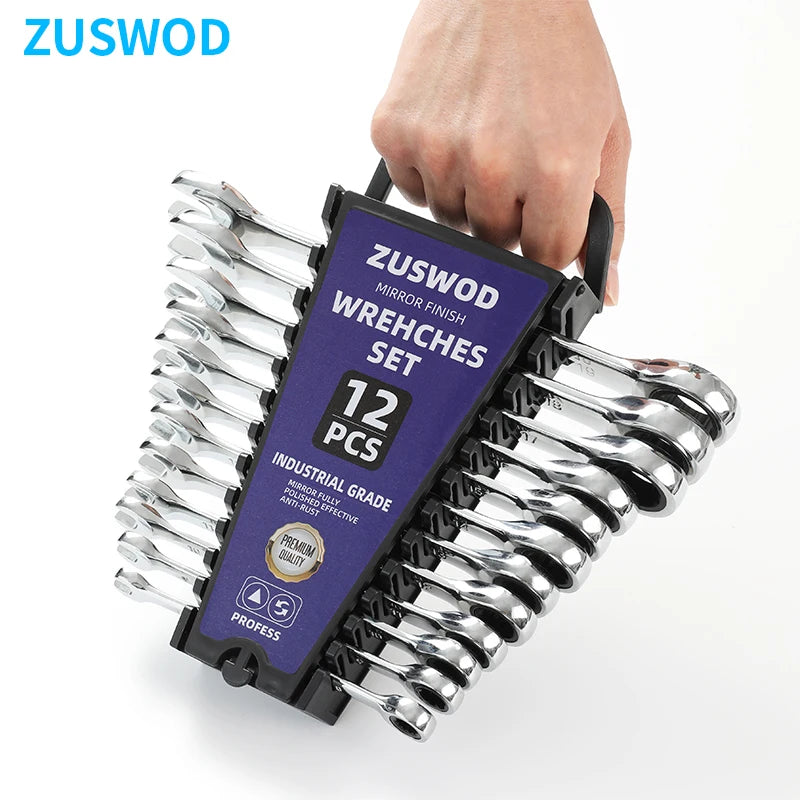 Opening Plum Blossom Dual-Use Ratchet Wrench Set Chrome Vanadium