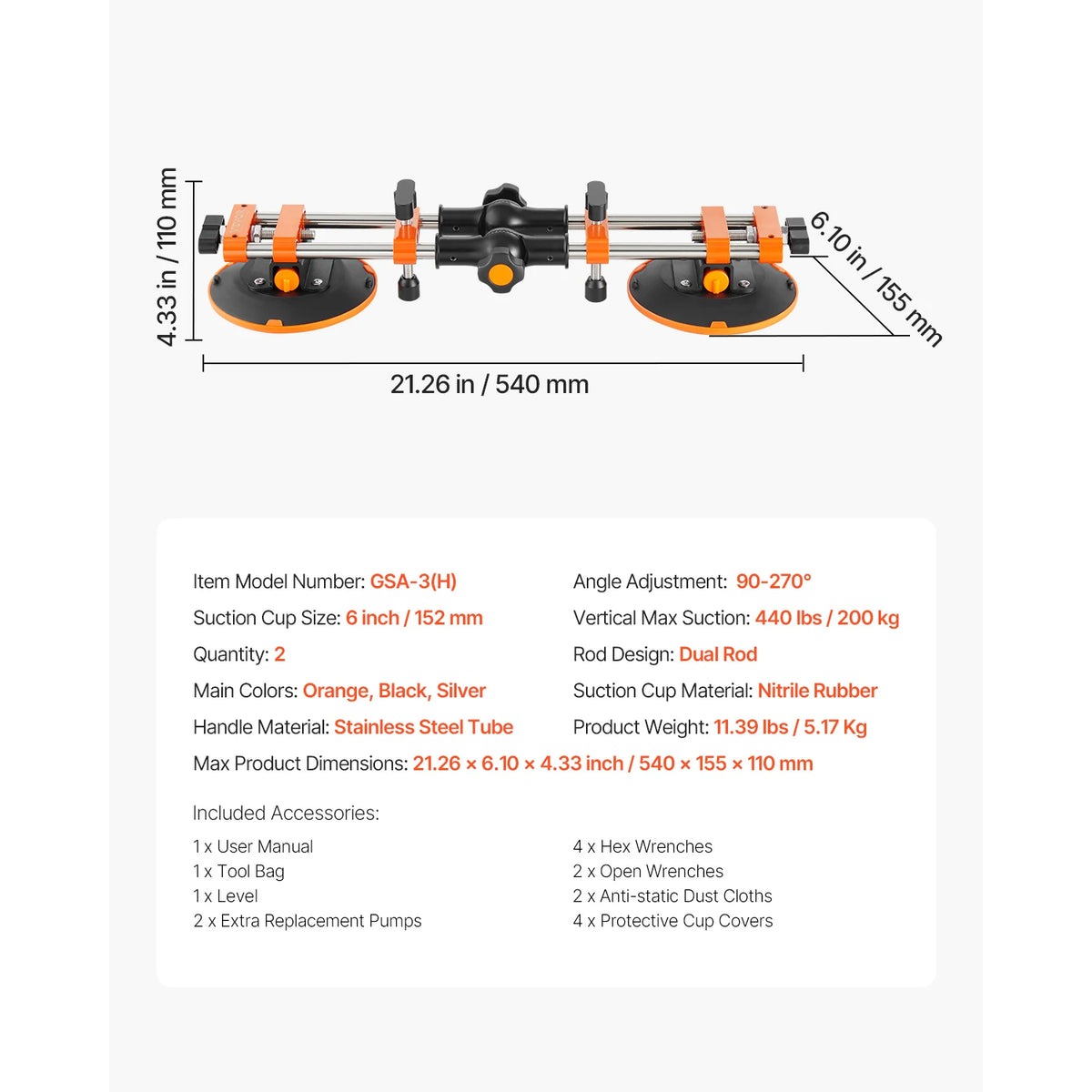 VEVOR 2 Pack Granite Seam Setter Adjustable Tile Joiner Leveling