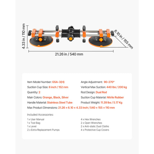 VEVOR 2 Pack Granite Seam Setter Adjustable Tile Joiner Leveling