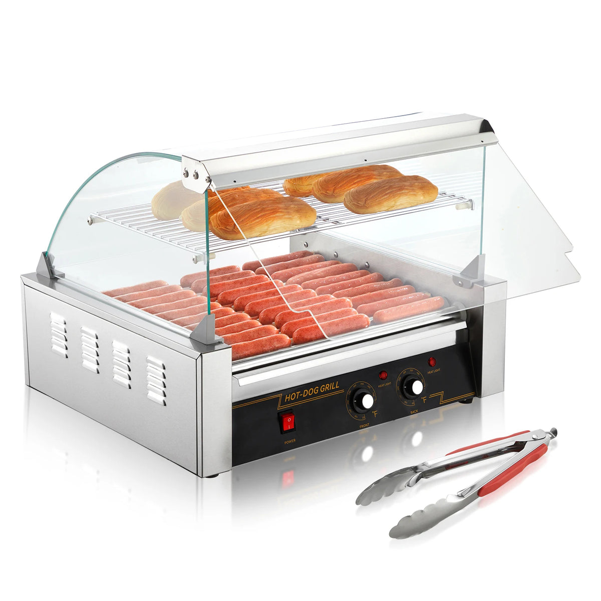 SucceBuy Commercial Hot Dog Roller Electric Sausage Maker Grill Machine