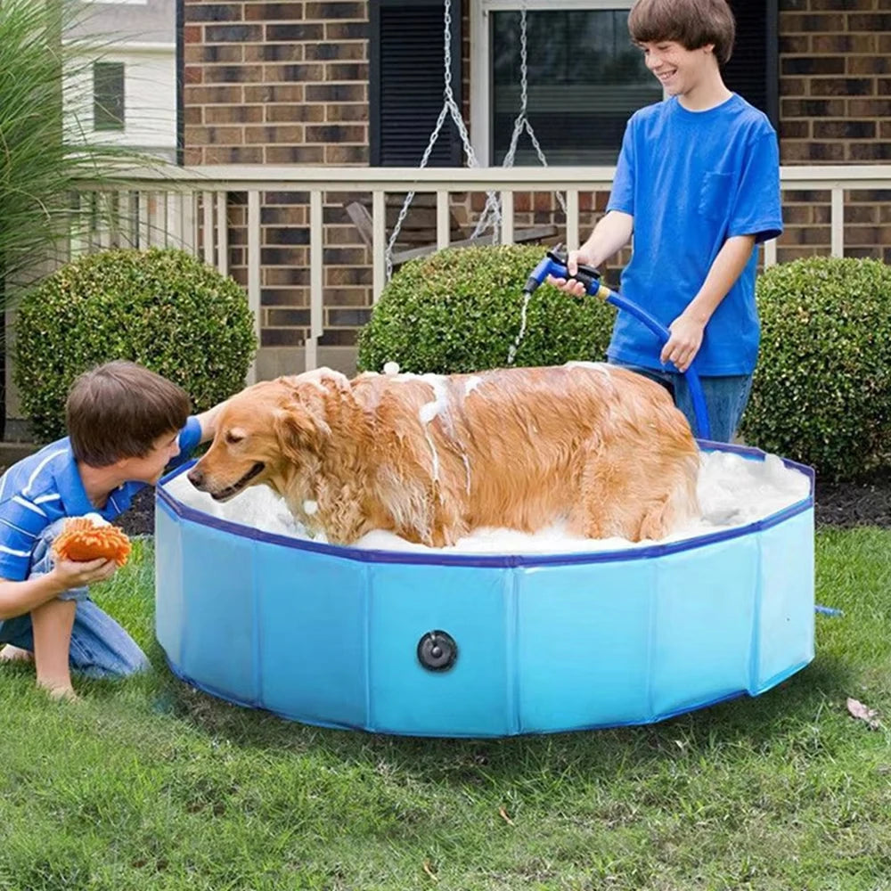 Foldable Portable Dog Swimming Pool Waterproof Pet Grooming Tub