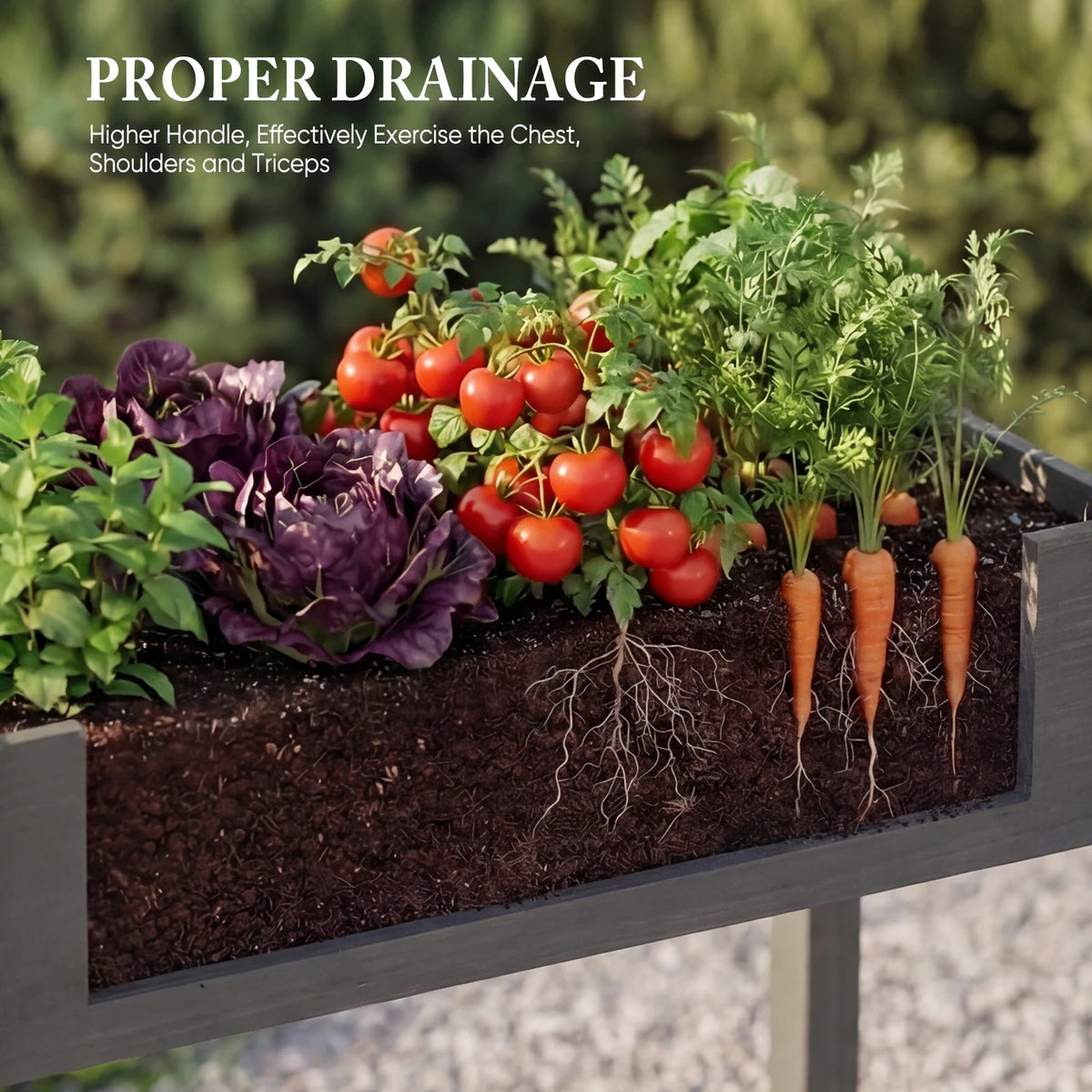 JHK Elevated Wooden Planter Box For Outdoor Gardening